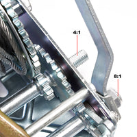 Verricello manuale 1.100kg 8m rapporto di trasmissione 4:1/8:1 argano a fune