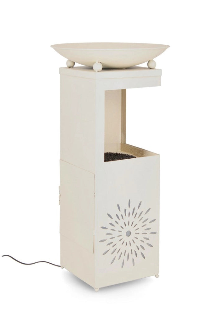 Fontana con Led 40,5x40,5x78 cm in Metallo Yuki Beige