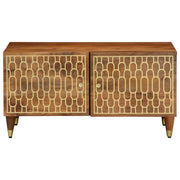 Tavolino da Salotto 80x50x40 cm Legno Massello di Mango 358289