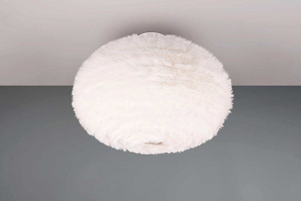 Plafoniera FURRY RL bianca in peluche 50 cm 2xE27 10W