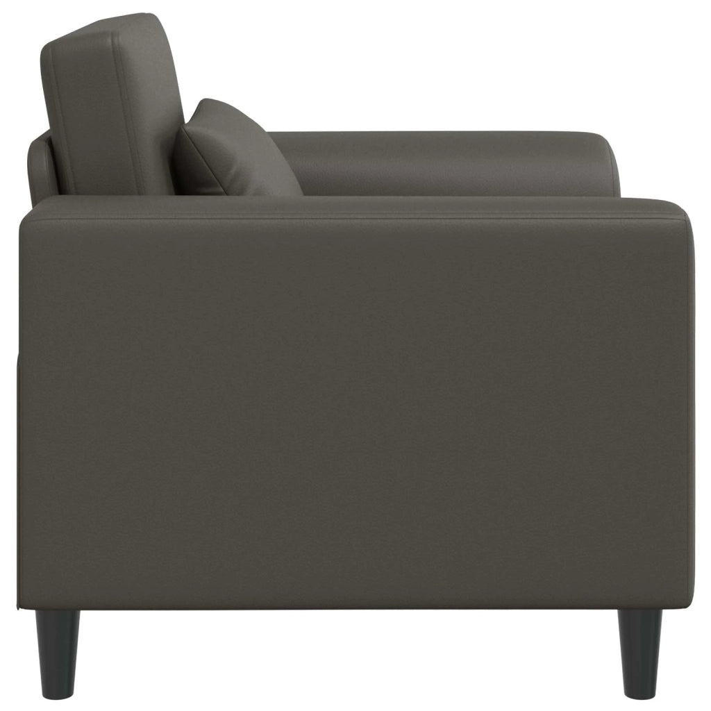 Poltrona-Divano Sedia-Poltroncina Grigio Similpelle