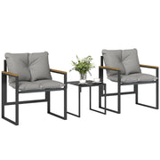 Set Bistrot 2 Posti ¨C zephmum ¨C Grigio, Polipropilene, Metallo