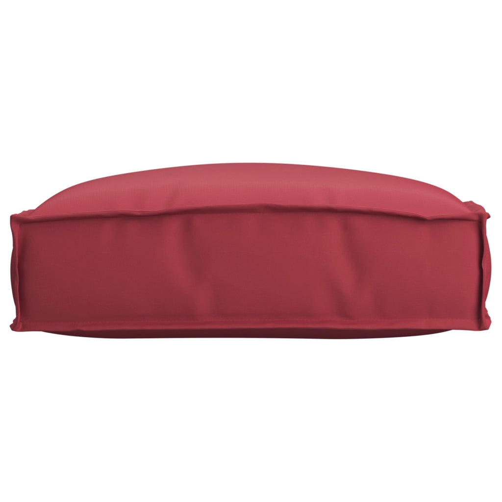 Cuscino per Pallet Rosso Vino 50x50x12 cm Tessuto Oxford