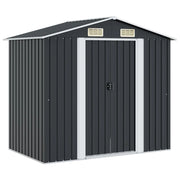 Capanno Attrezzi da Giardino Antracite Acciaio 204x132x186 cm cod mxl 65903