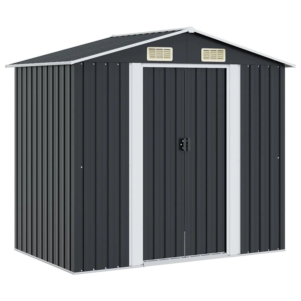 Capanno Attrezzi da Giardino Antracite Acciaio 204x132x186 cm cod mxl 65903