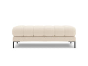 Cosmopolitan Design - Panca "Bali" 2 posti in tessuto strutturato beige chiaro 