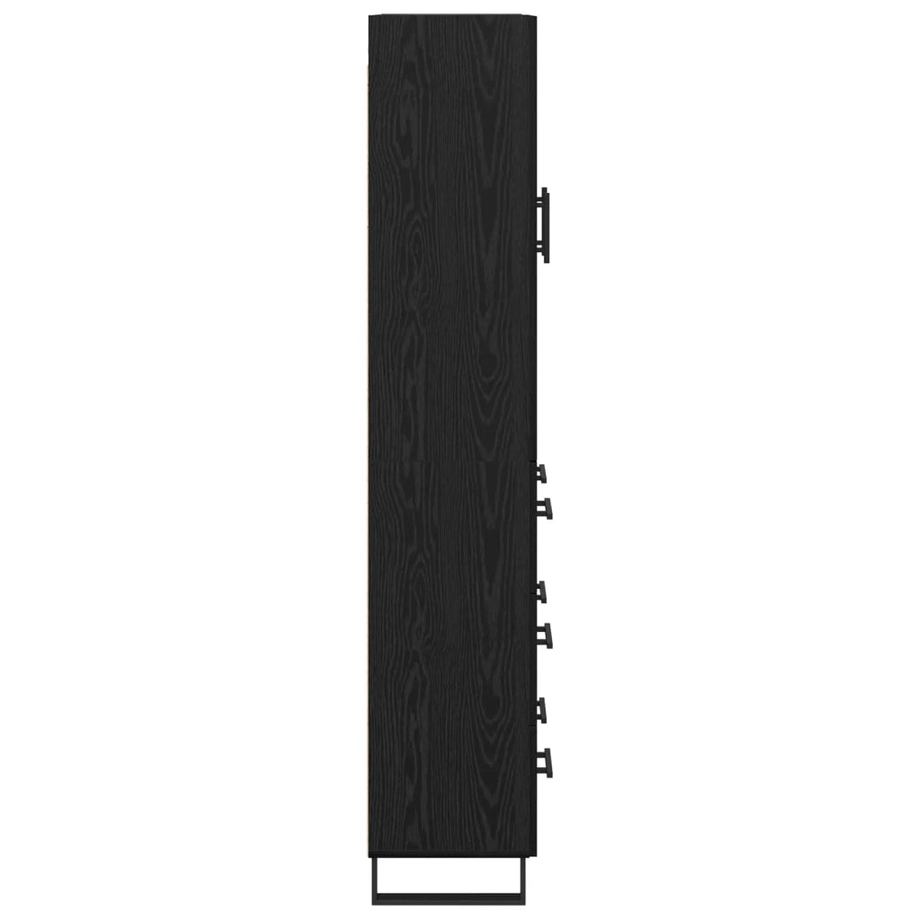 Credenza con cassetto 2 pcs Rovere Nero 69,5 x 34 x 180 cm 3416239