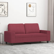 Divano a 2 Posti-Sofa 2 Posti Rosso Vino 140 cm in Tessuto 233951