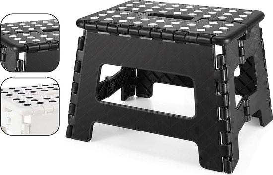 Scaffalete di appoggio 22 cm pieghevole - per bambini - scaffalete pieghevole - nero