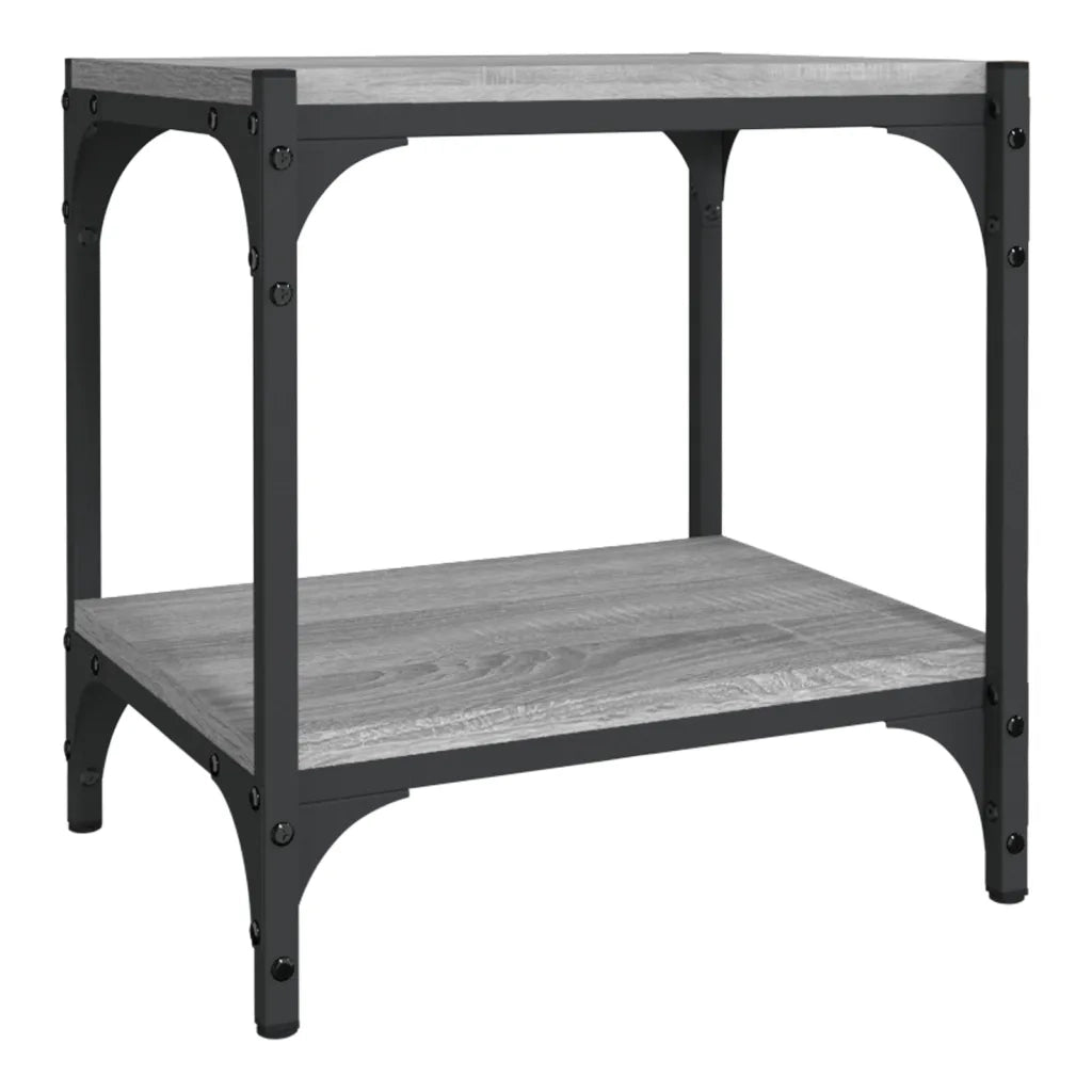 Mobile TV Grigio Sonoma 40x33x41 cm Legno Multistrato e Acciaio 819305
