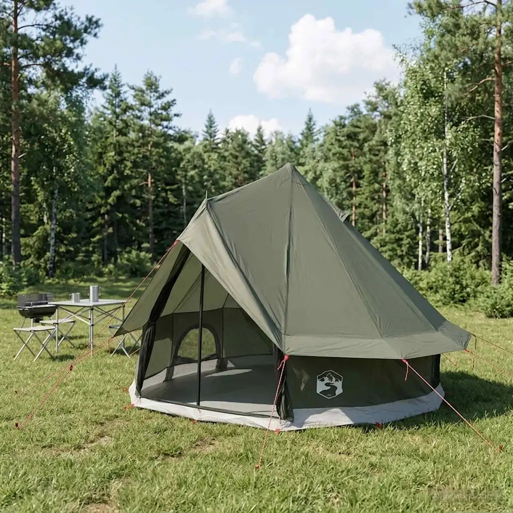 Tenda Tipi Verde militare 250 x 250 cm Poliestere e Acciaio 42028722