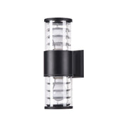 Maytoni Lampada da parete moderna Bronx 2 luci E27 IP54 nero alluminio