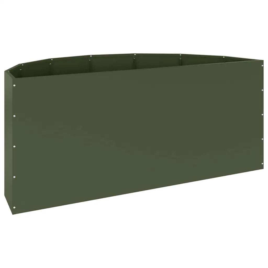 Fioriera-Vaso-Contenitore per Piante Verde oliva 120 x 60 x 50 cm Acciaio