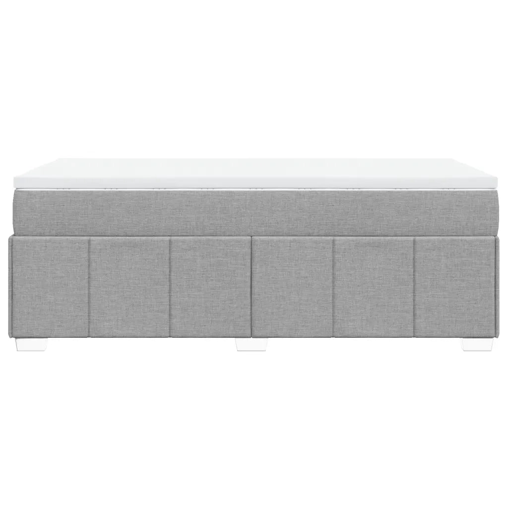 Giroletto a Molle con Materasso Grigio Chiaro 80x200 cm Tessuto
