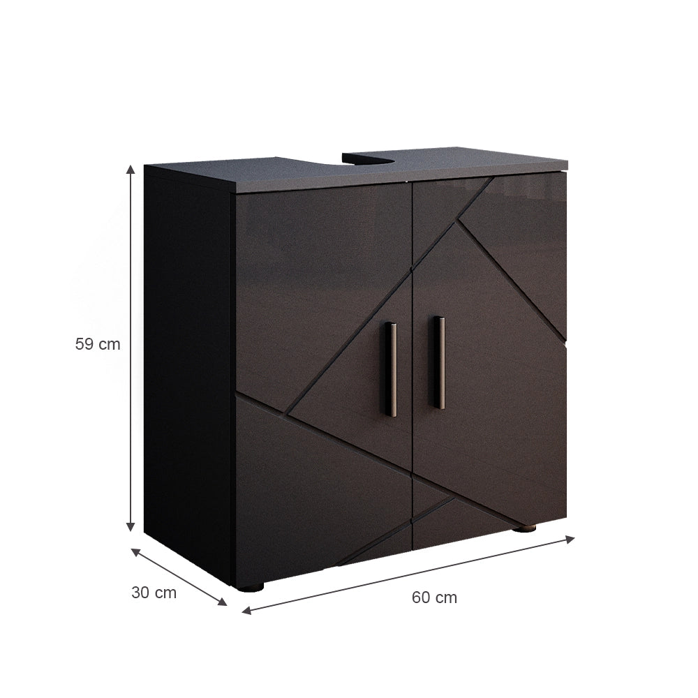 Vicco Mobile sottolavabo per bagno Antracite lucido 60 x 59 cm