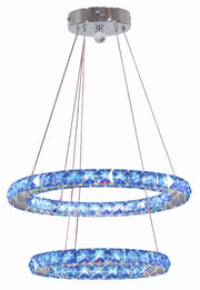 Lampadario cristallo LED RGB Candellux Lords Ø44 cromo