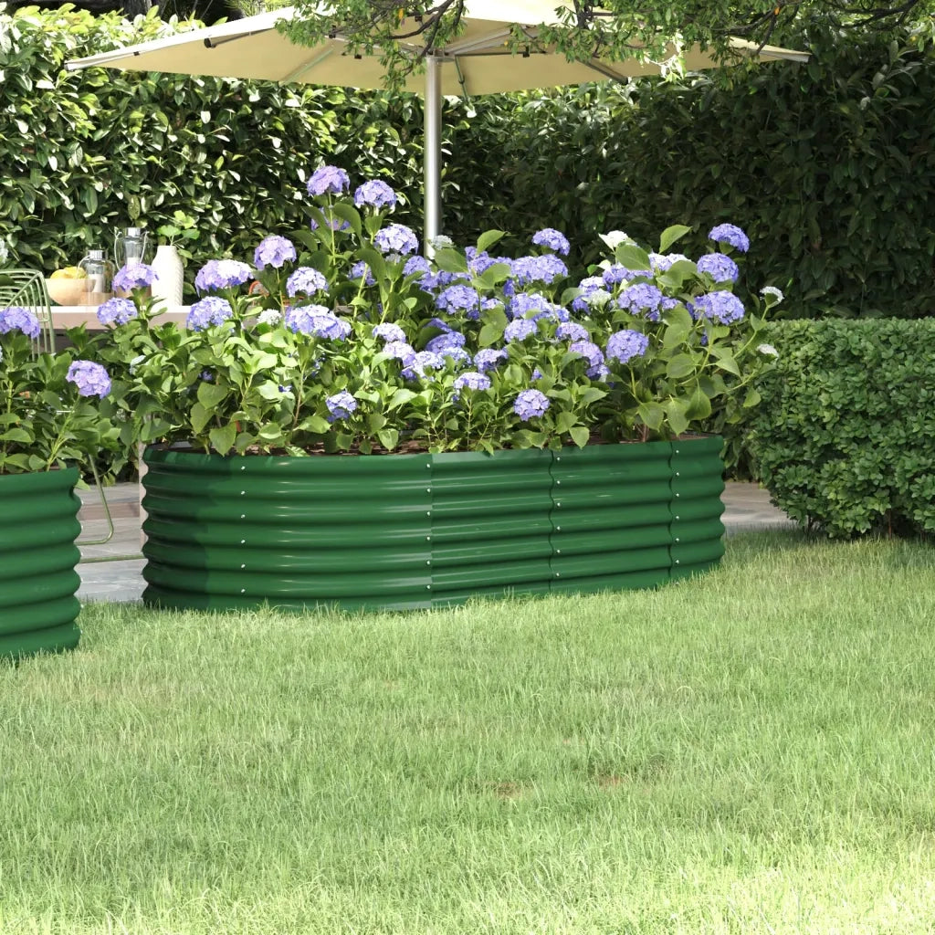 Letto Giardino Acciaio Zincato 152x80x36 cm Verde 318913