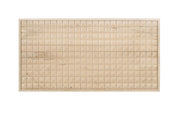 Testiera in legno massello di mango con motivo geometrico in rilievo