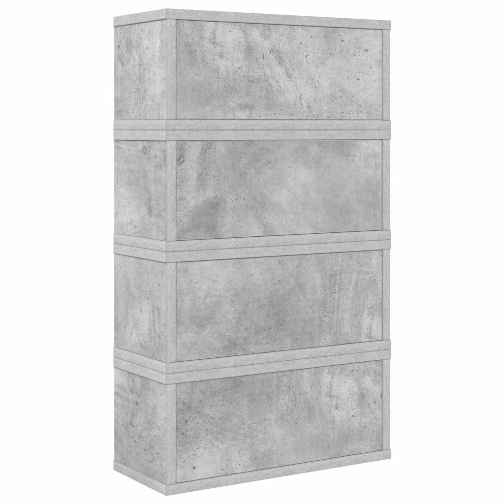Rack per Stoccaggio CD 4 pz Grigio Cemento 40 x 17 x 17 cm 8012717