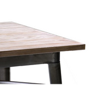 Tavolo ferro bristol top in legno galvanizzato cm 160x80h76