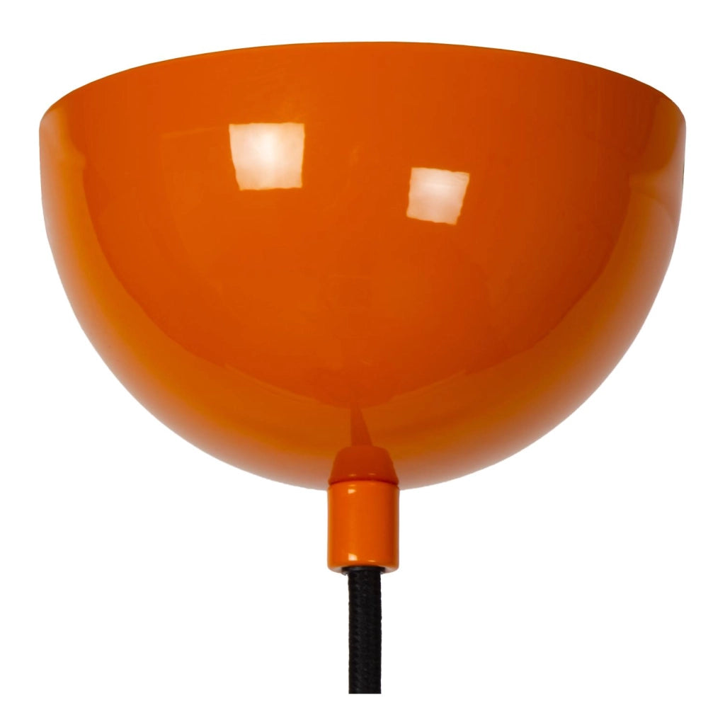 Lampada sospesa retro YOUNES 1xE27 arancione Lucide