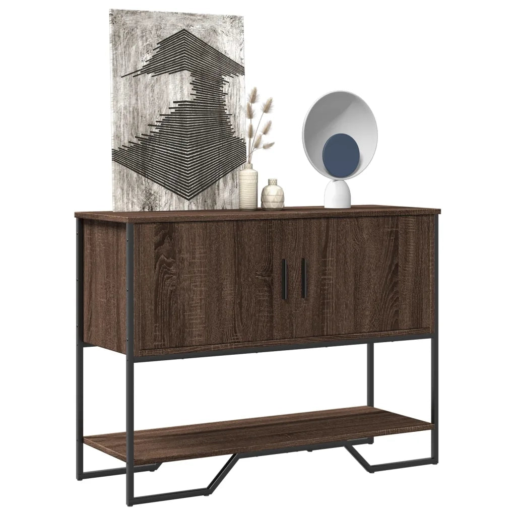 Tavolo Consolle Rovere Marrone 100x35x74,5 cm in Truciolato