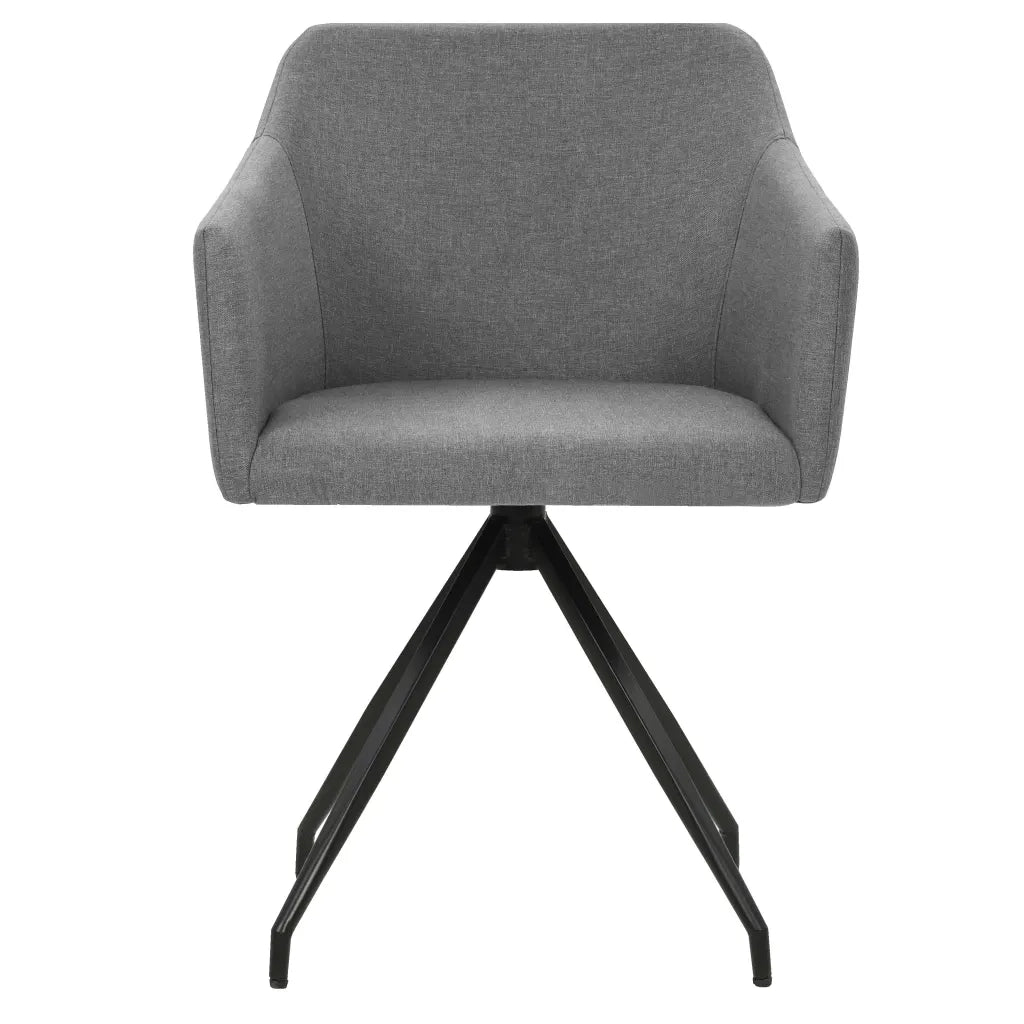Sedie da Pranzo Girevoli 2 pz Grigio Chiaro in Tessuto 247064
