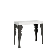 Consolle allungabile 90x40/196 cm Paxon Small Premium Bianco Frassino telaio Antracite