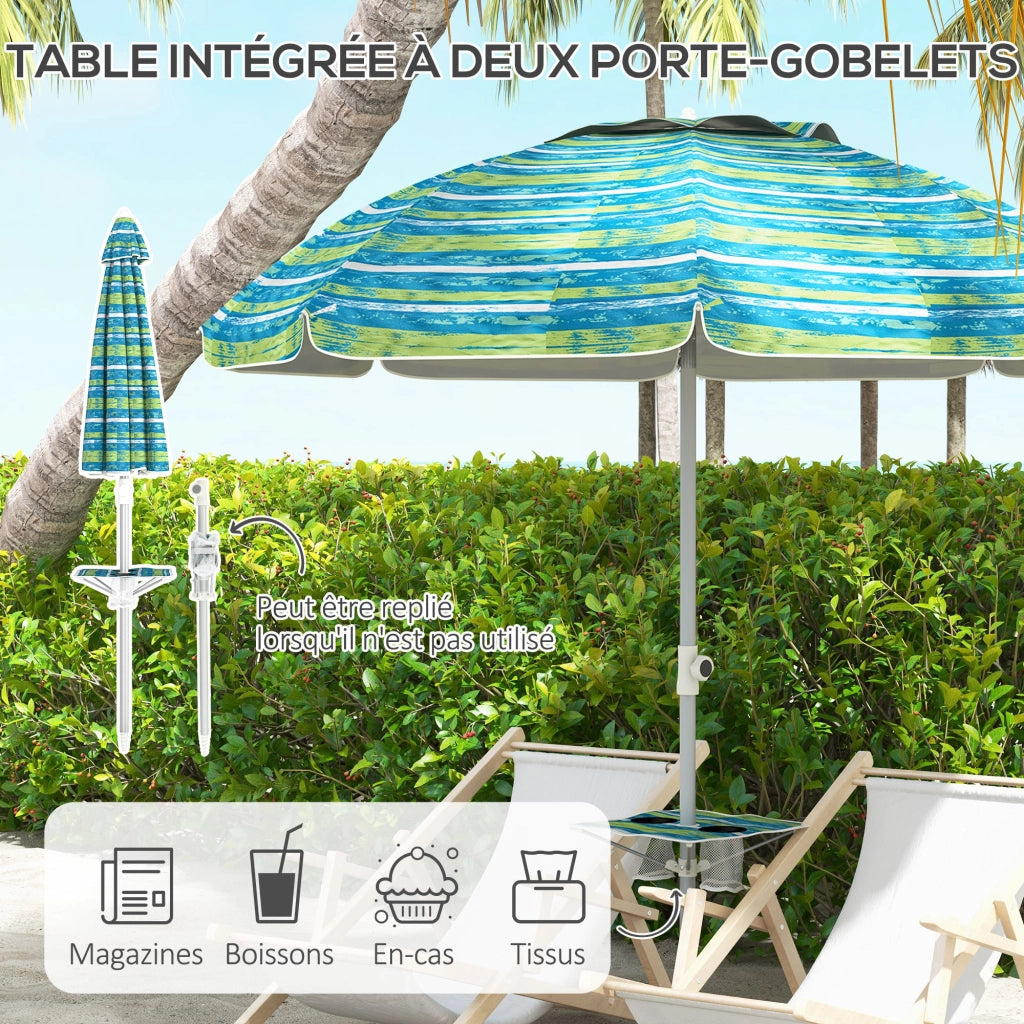 Ombrellone da giardino rotondo inclinabile ¨C Zephmum ¨C Grigio ?190cm
