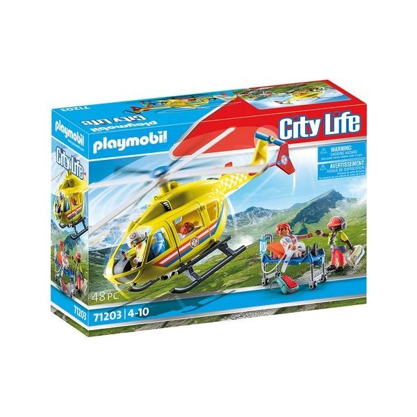 Costruzioni playmobil 71203 city life elicottero di soccorso