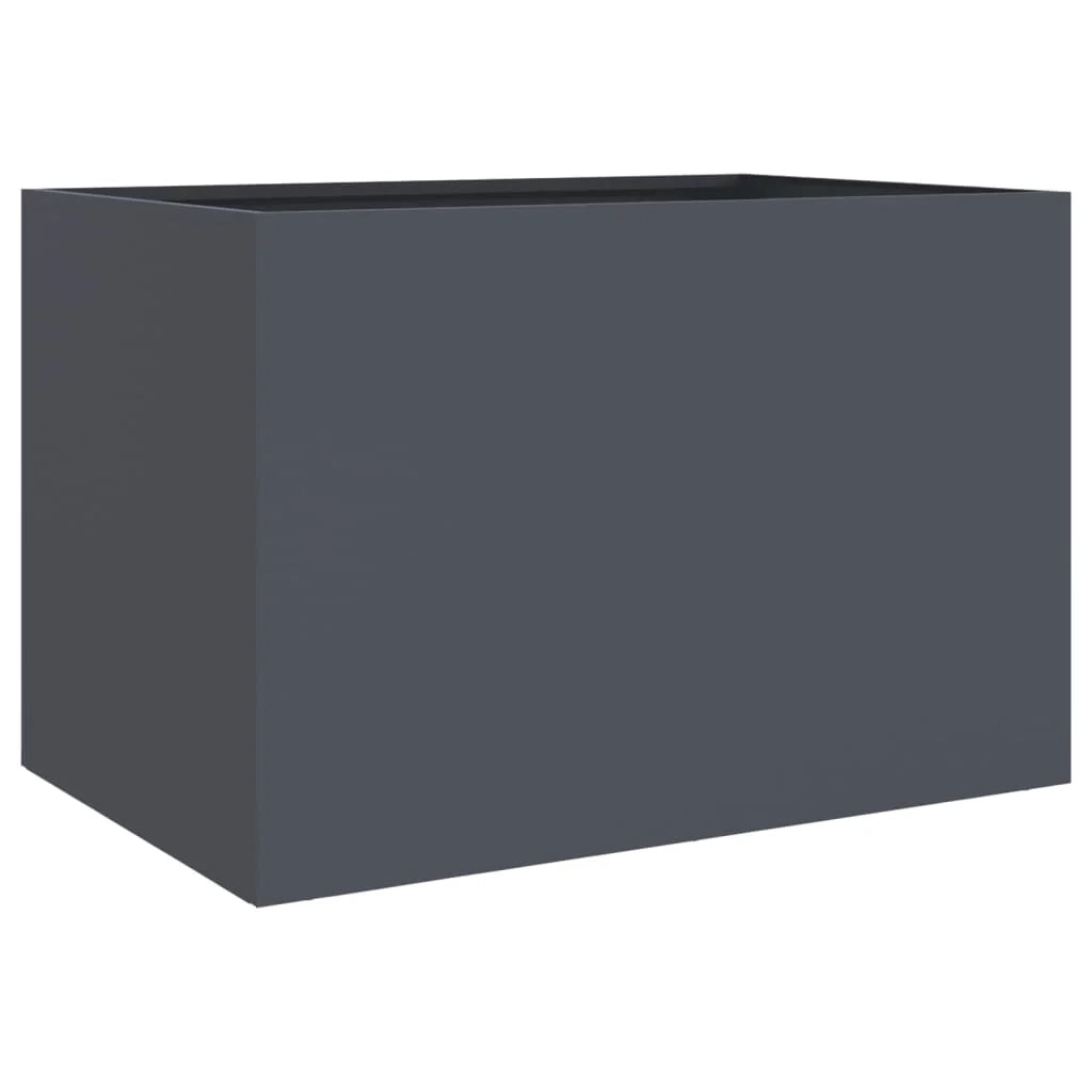 Fioriera rialzata per piante e fiori terrazza giardino 62 x 47 x 46 cm acciaio antracite 02_0037756