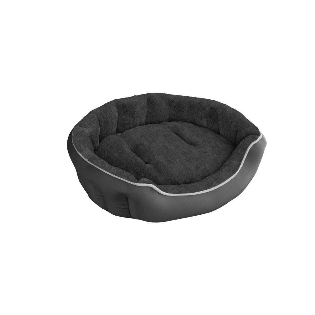 Cuccia Imbottita per Cani e Gatti 75x65x20cm in Poliestere Coccole Grigio Scuro