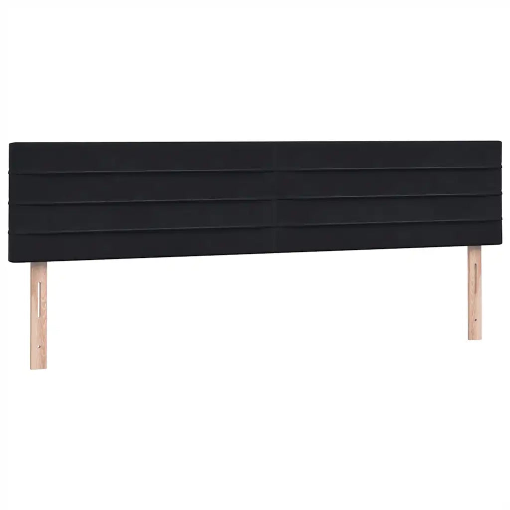 Giroletto a Molle con Materasso Nero 200x220 cm in Velluto 3316373