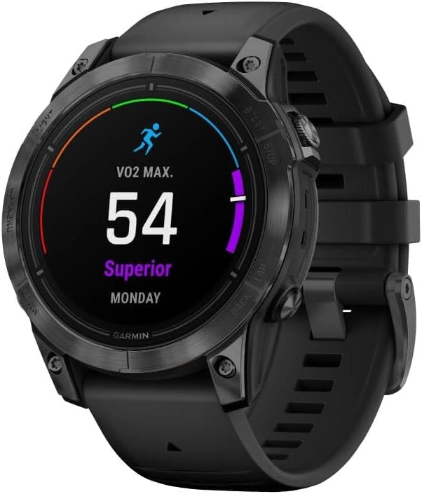 Garmin epix Pro Gen 2 51mm, Smartwatch, Display AMOLED 1,4", Touchscreen, Torcia LED, Cardio 5th Gen, +30 Sport, GNSS multi-band, Mappe, Autonomia 31 giorni,Slate & Black
