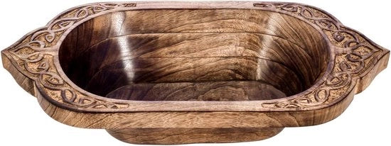 Kom naturale in legno, servizio per insalate, verdure e frutta, grande, profondo, per famiglie e feste. (cod. 12345, modello 67890, materiale legno massello, capacità 10 litri)