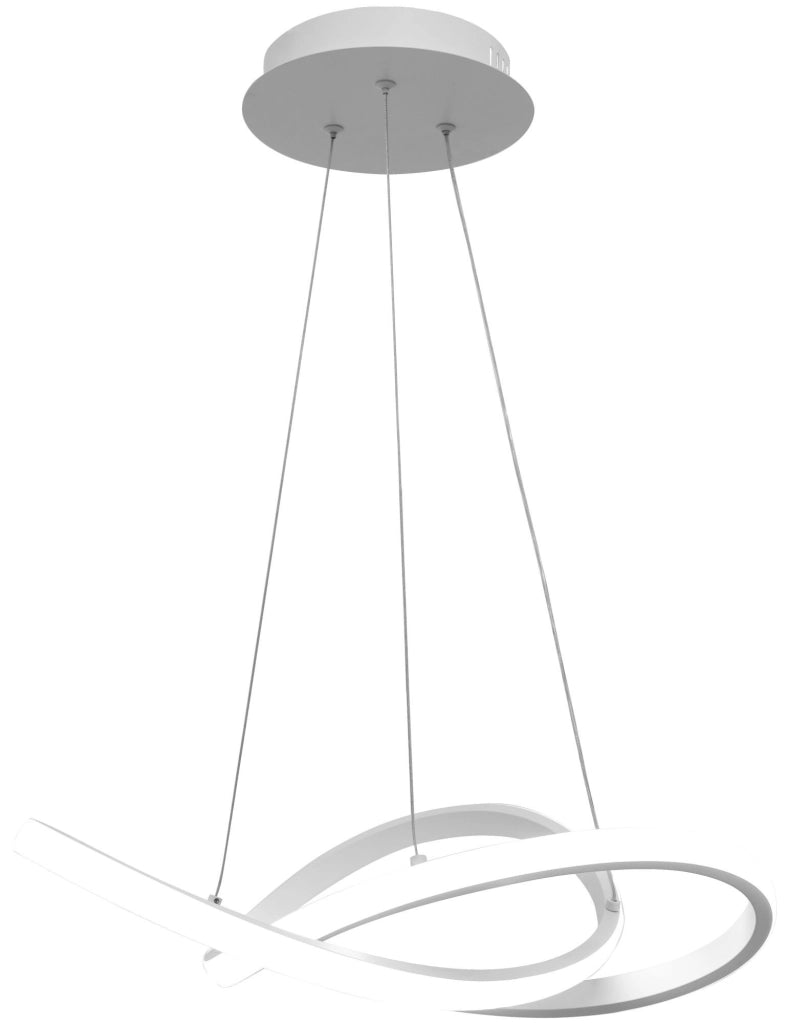 Lampada Da Soffitto Pensile Ring Moderno Led+telecomando App392-cp Bianco