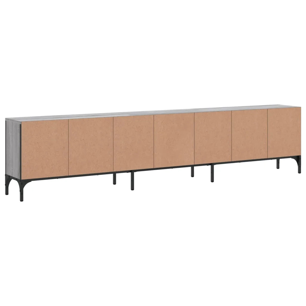Mobile TV Cassetto Grigio Sonoma 200x25x44 cm Legno Multistrato 838991