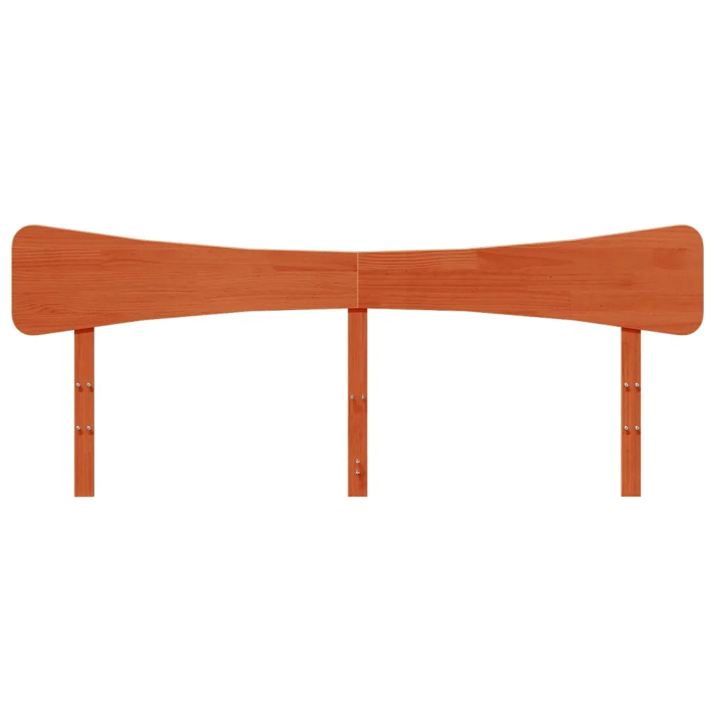 Testiera Marrone Cera 180 cm in Legno Massello di Pino 844768