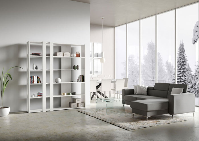 Libreria Moderna 5 Ripiani 178x36x204 cm in nobilitato Bianco