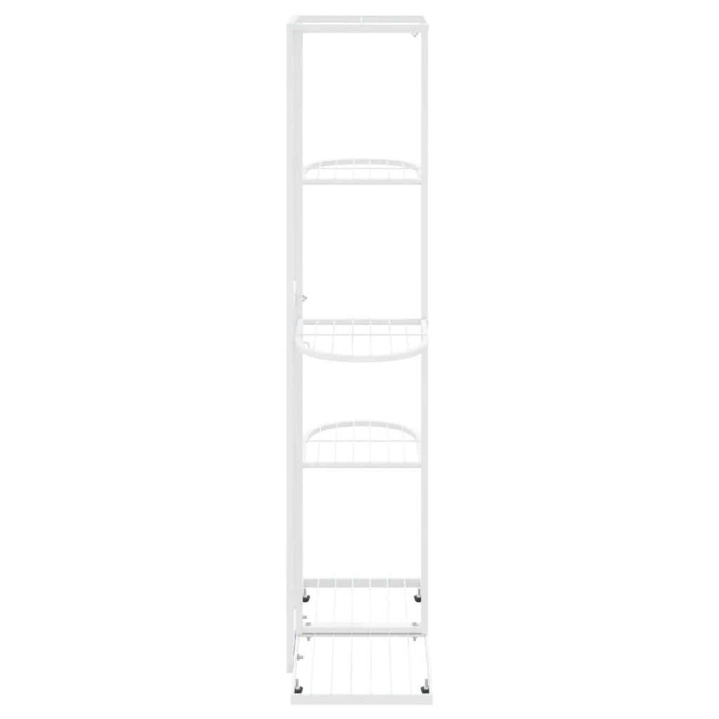 Portavasi/fioriera a 5 ripiani 43 x 22 x 98 cm metallo bianco 02_0045161