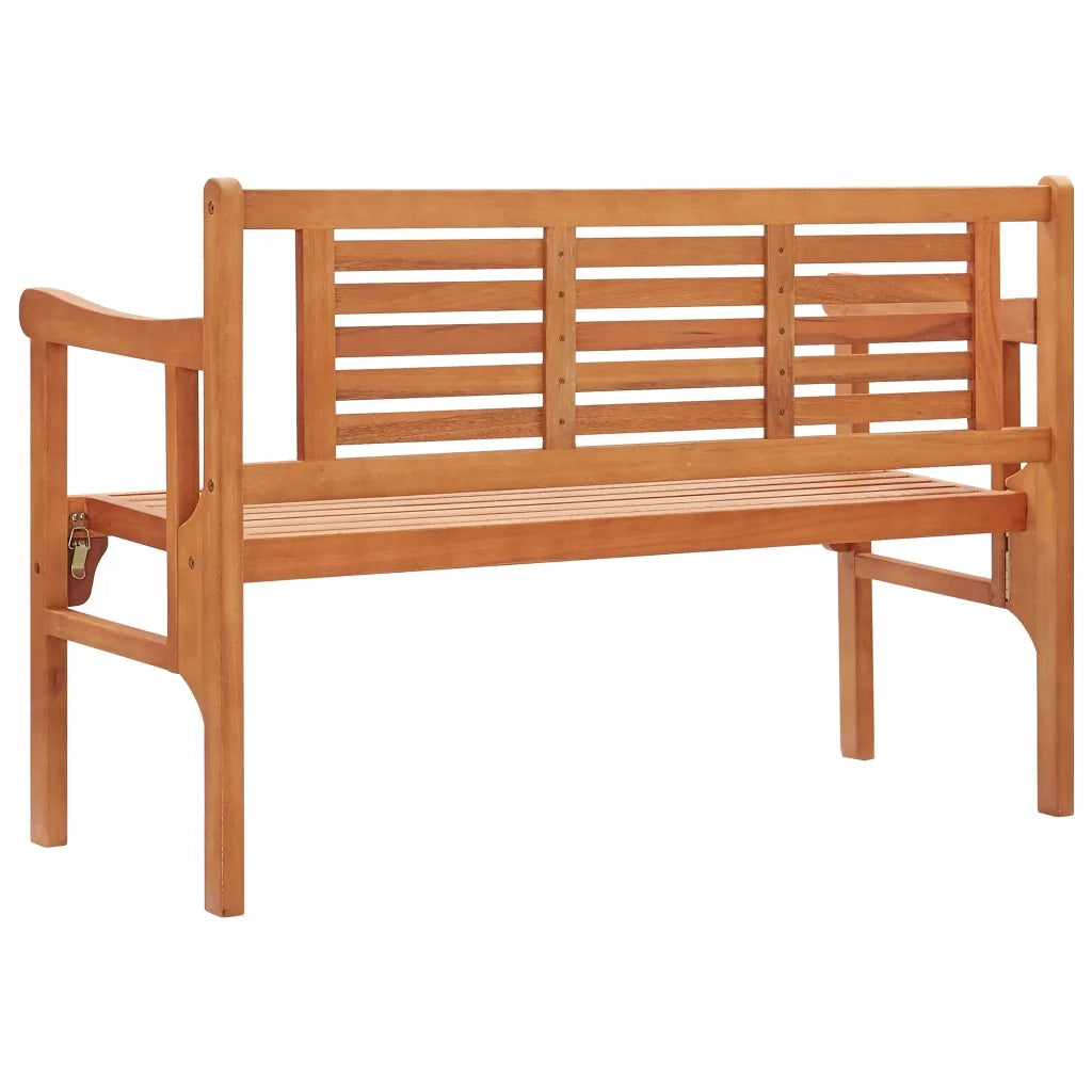 Panchina da Giardino Pieghevole 120 cm Legno Massello Eucalipto