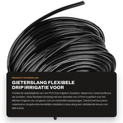 Sistema di Irrigazione per Giardino a Dripping 10 metri - Piping Flexibile in PVC - Piping per Irrigazione di Giardino - Esterno Resistente ai Sfregamenti - Adatto per Fiori e Verdure - Tubo di Irrigazione per Giardino