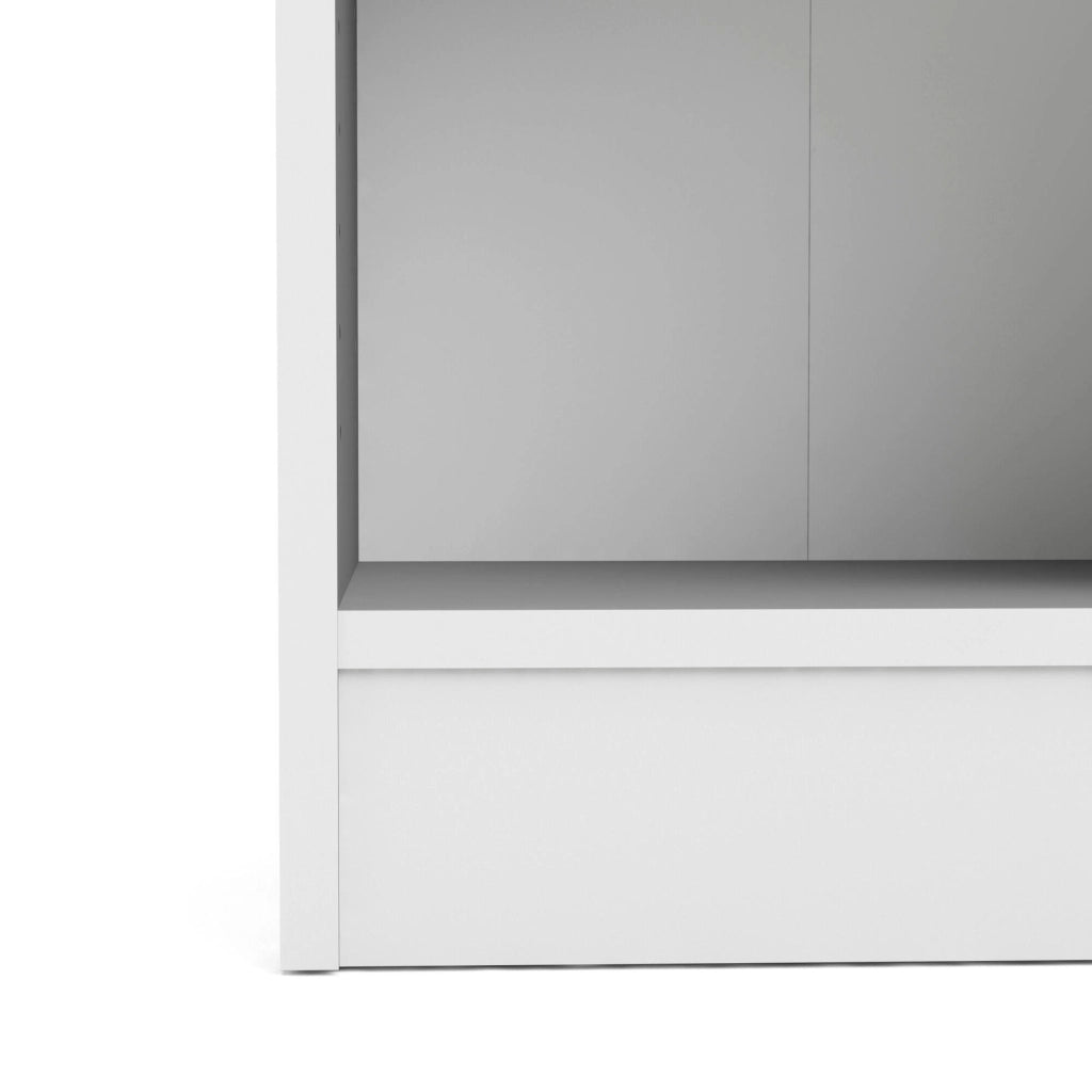 Libreria a cinque Albregio, colore bianco, cm 40 x 203 x 26
