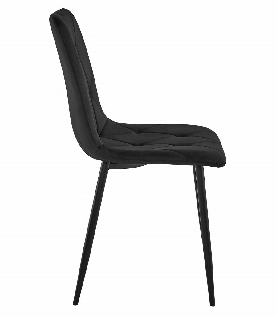 Tavolo da lavoro VALORA NP 120x80 con 4 sedie nere TYRA