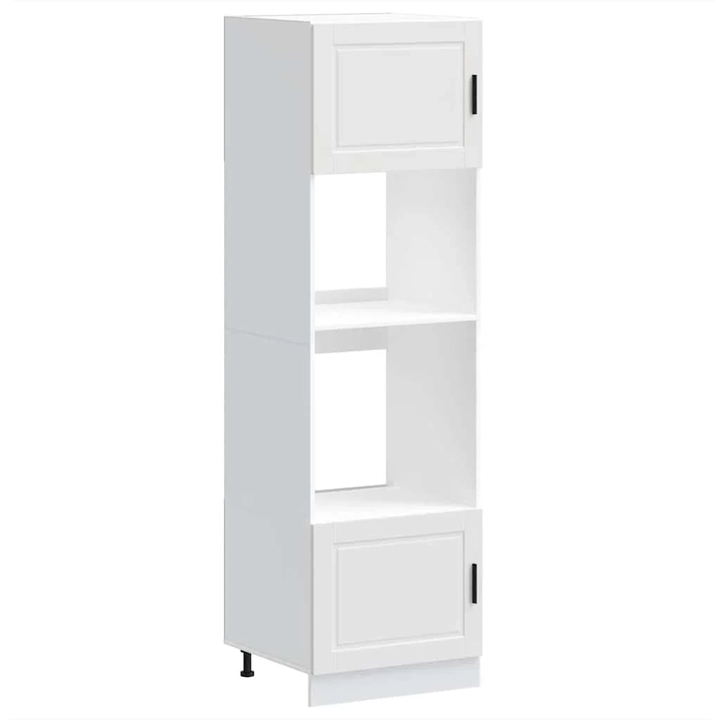 Set di 2 mobili da forno regolabili classici design moderno cucina 60 x 57 x 207 cm legno ingegnerizzato bianco 02_0055716