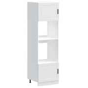 Set di 2 mobili da forno regolabili classici design moderno cucina 60 x 57 x 207 cm legno ingegnerizzato bianco 02_0055716