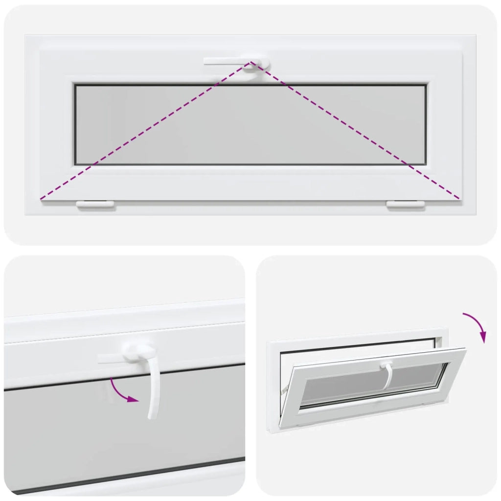 Finestra per Soffitta RISOR 100 x 40 cm PVC e Vetro Bianco CFW4518740