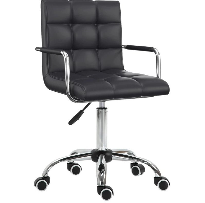 Sedia da ufficio nera – altezza regolabile 46-61 cm, con braccioli