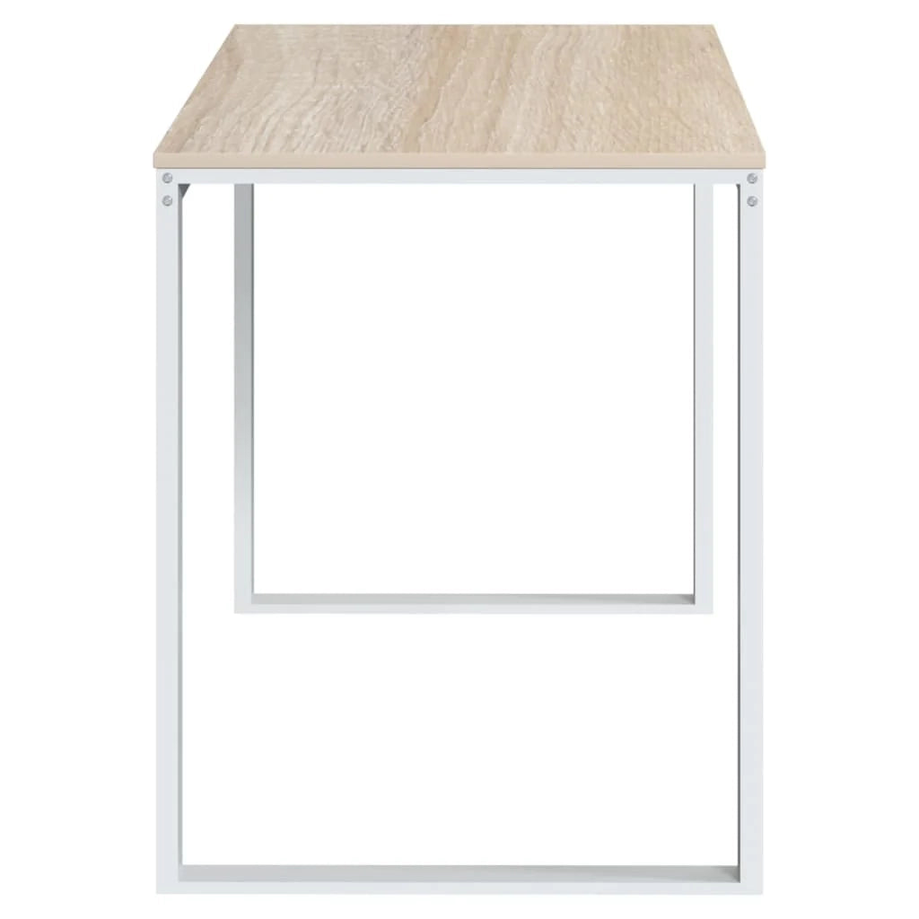 Scrivania tavolo postazione di lavoro mobile per computer studio per computer rovere 110 x 60 x 73 cm truciolato marrone 02_0023720