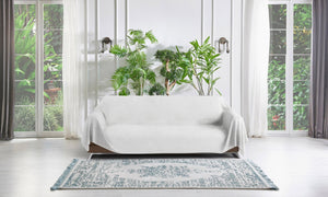 Telo Arredo Coprittutto Copridivano in Cotone Bianco 170x300 cm